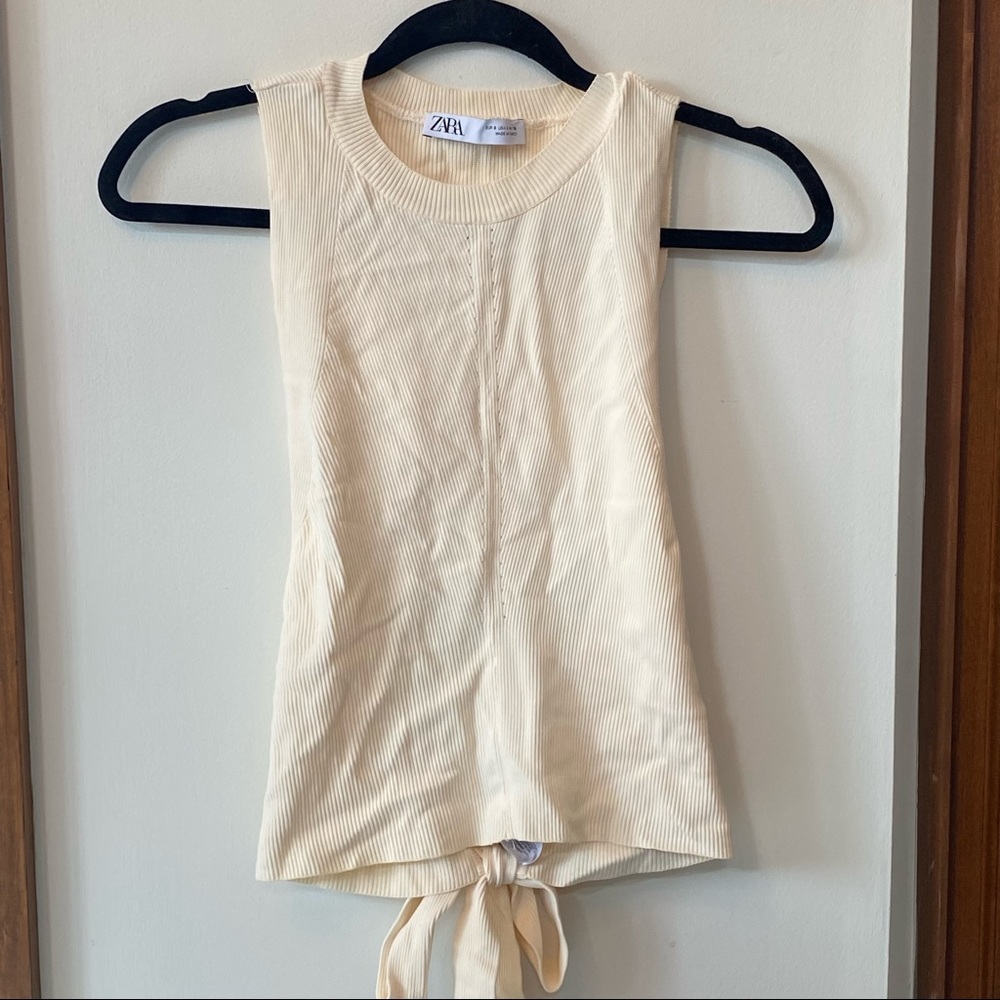 Zara cream coloured muscle tee